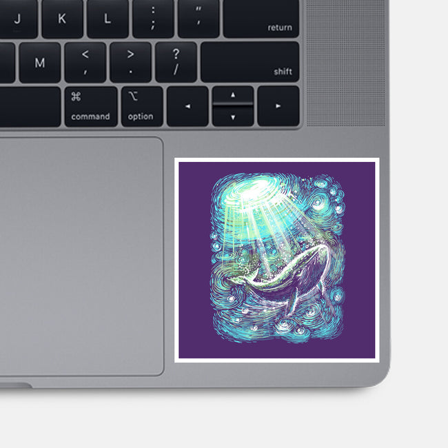 Starry Whale-None-Glossy-Sticker-zascanauta