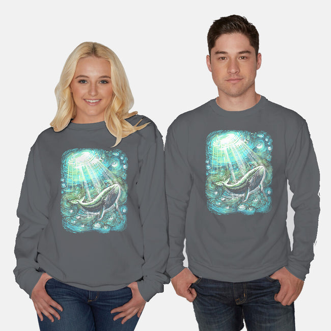 Starry Whale-Unisex-Crew Neck-Sweatshirt-zascanauta