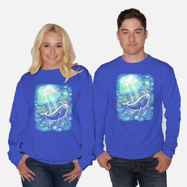 Starry Whale-Unisex-Crew Neck-Sweatshirt-zascanauta