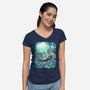 Starry Whale-Womens-V-Neck-Tee-zascanauta