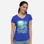 Starry Whale-Womens-V-Neck-Tee-zascanauta