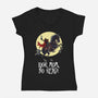 No Head-Womens-V-Neck-Tee-zascanauta