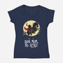 No Head-Womens-V-Neck-Tee-zascanauta
