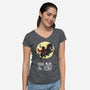No Head-Womens-V-Neck-Tee-zascanauta