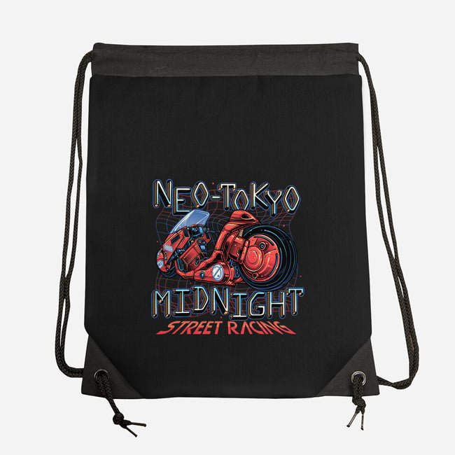 Neo Tokyo Midnight-None-Drawstring-Bag-momma_gorilla