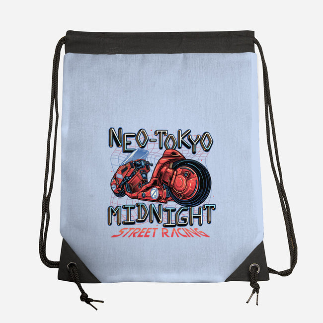 Neo Tokyo Midnight-None-Drawstring-Bag-momma_gorilla