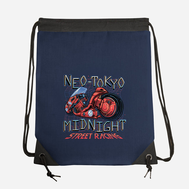 Neo Tokyo Midnight-None-Drawstring-Bag-momma_gorilla