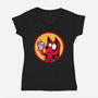 Dadpool-Womens-V-Neck-Tee-Raffiti