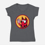 Dadpool-Womens-V-Neck-Tee-Raffiti