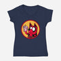 Dadpool-Womens-V-Neck-Tee-Raffiti