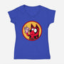 Dadpool-Womens-V-Neck-Tee-Raffiti