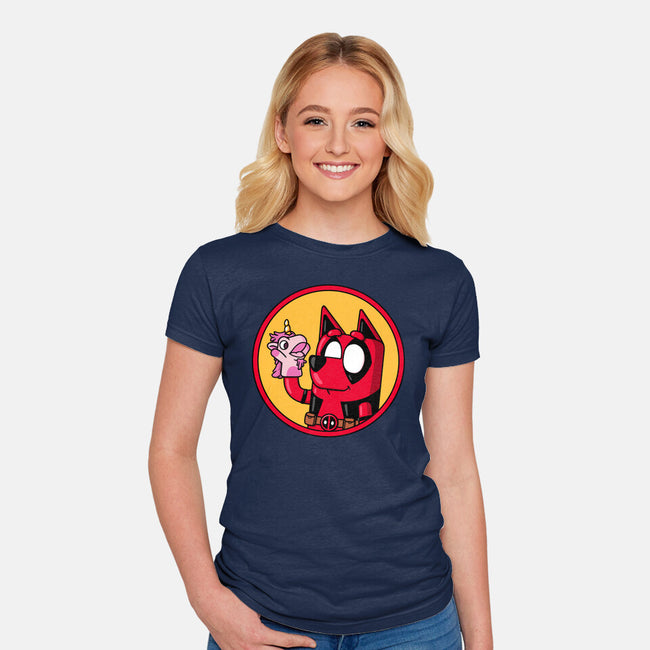 Dadpool-Womens-Fitted-Tee-Raffiti