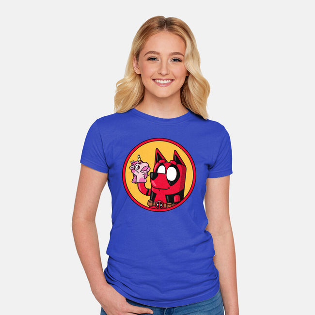 Dadpool-Womens-Fitted-Tee-Raffiti