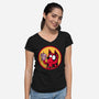 Dadpool-Womens-V-Neck-Tee-Raffiti