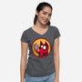 Dadpool-Womens-V-Neck-Tee-Raffiti