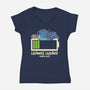 Laziness Loading-Womens-V-Neck-Tee-turborat14
