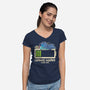 Laziness Loading-Womens-V-Neck-Tee-turborat14