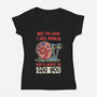 Yes I'm Late-Womens-V-Neck-Tee-turborat14