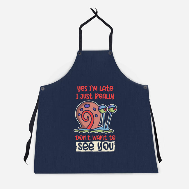 Yes I'm Late-Unisex-Kitchen-Apron-turborat14