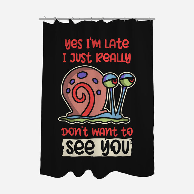 Yes I'm Late-None-Polyester-Shower Curtain-turborat14