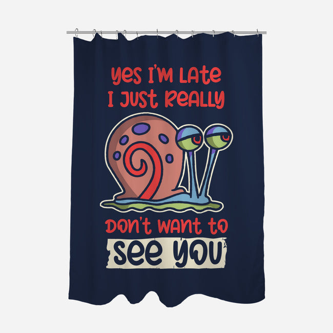 Yes I'm Late-None-Polyester-Shower Curtain-turborat14