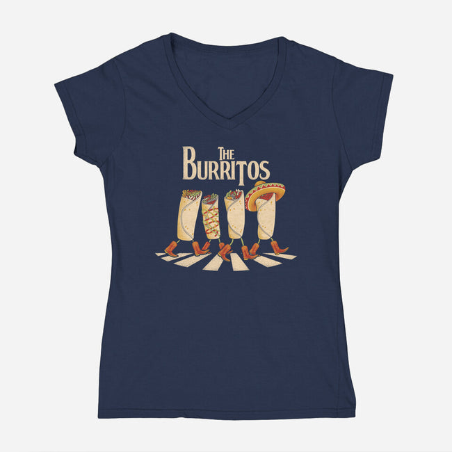 The Burritos-Womens-V-Neck-Tee-naomori