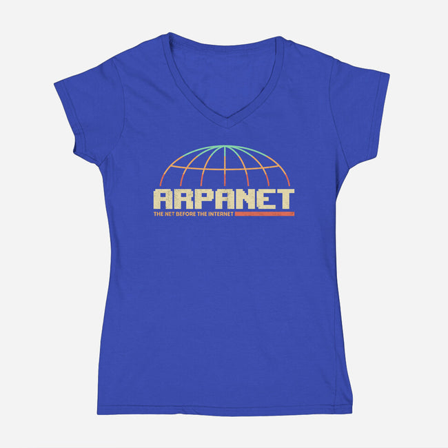 Retro Network-Womens-V-Neck-Tee-retrodivision