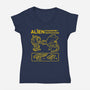 Alien Disassembly-Womens-V-Neck-Tee-Jorgetiradoart