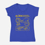 Alien Disassembly-Womens-V-Neck-Tee-Jorgetiradoart