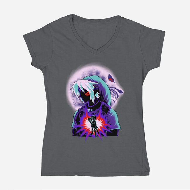 Oni Link-Womens-V-Neck-Tee-rmatix