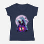Oni Link-Womens-V-Neck-Tee-rmatix
