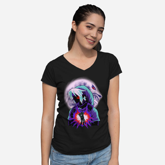 Oni Link-Womens-V-Neck-Tee-rmatix