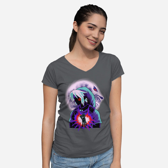 Oni Link-Womens-V-Neck-Tee-rmatix