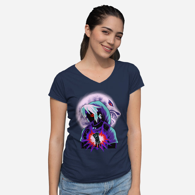 Oni Link-Womens-V-Neck-Tee-rmatix