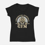 Abdominal Snowman Gym-Womens-V-Neck-Tee-kg07