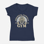 Abdominal Snowman Gym-Womens-V-Neck-Tee-kg07