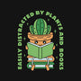 Easily Distracted By Plants And Books-Womens-Basic-Tee-brunopires