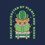 Easily Distracted By Plants And Books-Womens-Basic-Tee-brunopires