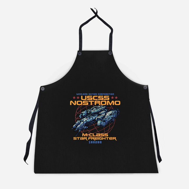 Star Freighter-Unisex-Kitchen-Apron-momma_gorilla