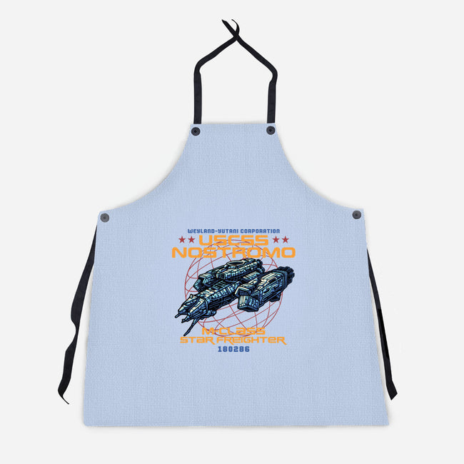 Star Freighter-Unisex-Kitchen-Apron-momma_gorilla