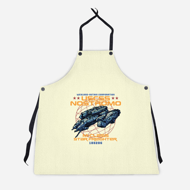 Star Freighter-Unisex-Kitchen-Apron-momma_gorilla