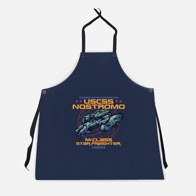 Star Freighter-Unisex-Kitchen-Apron-momma_gorilla