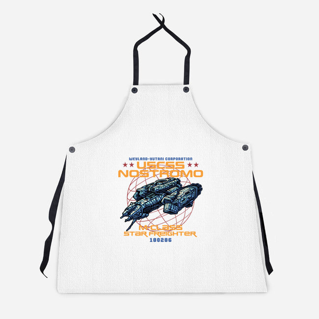 Star Freighter-Unisex-Kitchen-Apron-momma_gorilla