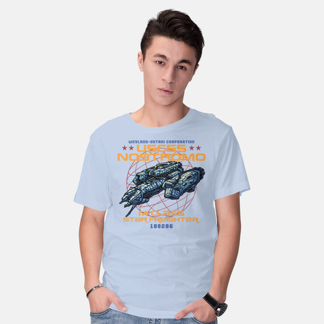 Star Freighter-Mens-Basic-Tee-momma_gorilla