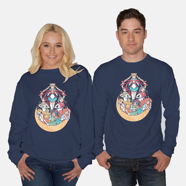 Moon Princesses-Unisex-Crew Neck-Sweatshirt-yumie