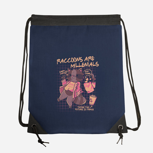 Raccons Millenials-None-Drawstring-Bag-yumie