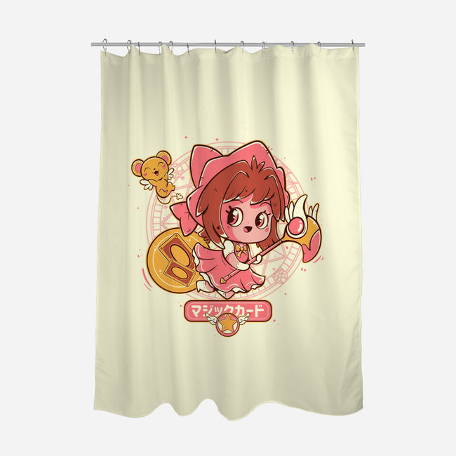 Sakura Card-None-Polyester-Shower Curtain-yumie