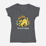 Cat Supurr-Womens-V-Neck-Tee-NemiMakeit