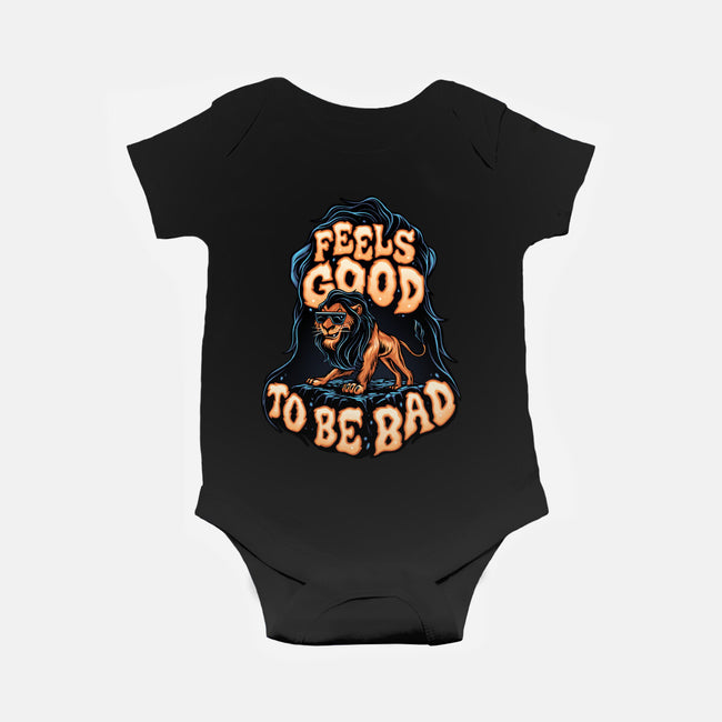 Feels Good To Be Bad-Baby-Basic-Onesie-momma_gorilla