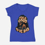 Feels Good To Be Bad-Womens-V-Neck-Tee-momma_gorilla